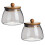 2St Delicate Glazen Bewaardoos Met , Accent, Transparant 3