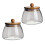2St Delicate Glazen Bewaardoos Met , Accent, Transparant 6