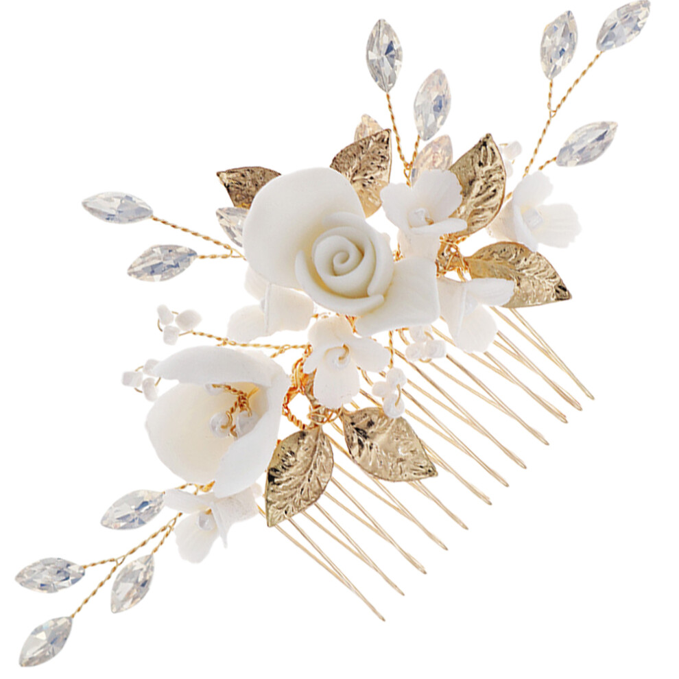 Iplusmile 2Pcs Wedding Bridal Hair Comb Flower Headdress For Daily Use