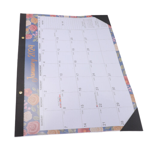 2 Pcs Office Calendar Hanging Plan Note 2024 Assorted Color