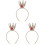 3Pcs Crown-Design Glittery 3D Headbands For Children 4