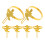 6Pcs Napkin Rings With Peace Dove Design 7