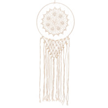 Hanging Ornament Dream Catcher Beige Cotton Rope 1pcs