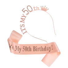 4 Pcs Birthday Party Shoulder Strap Crown Headband Sash Set