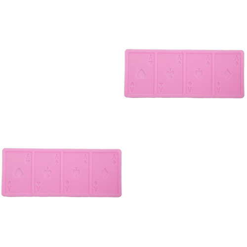 2Pcs Versatile Pink Poker Mold for Baking Candy Chocolate 2