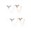 4 Pcs Rhinestone Eagle Brooch With Chain Tassel Lapel Pin 7