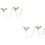 4 Pcs Rhinestone Eagle Brooch With Chain Tassel Lapel Pin 6