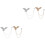 4 Pcs Rhinestone Eagle Brooch With Chain Tassel Lapel Pin 3