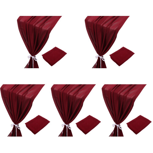 5 Pcs Table Covers For Party Dining Runner Chiffon Runners Wedding 1