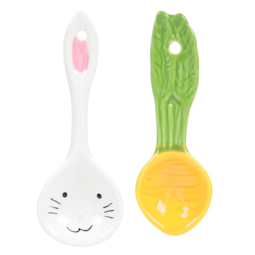 4 Pcs Easter Ceramic Soup Spoons For Kids