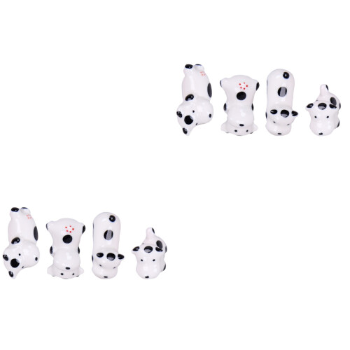 8 Pcs Ceramic Cow Shape Chopsticks Holder Dinner Table Decor 2