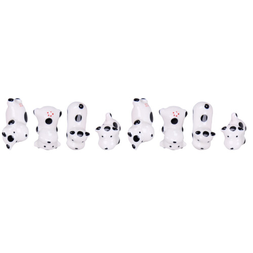 8 Pcs Ceramic Cow Shape Chopsticks Holder Dinner Table Decor 1