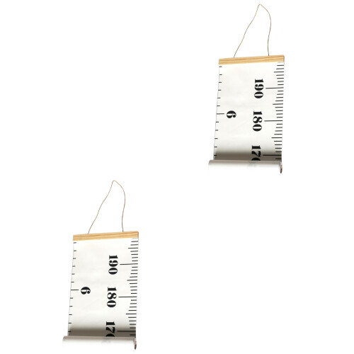 2pcs Ruler White Wooden Baby Curve 2