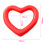 1pc Heart-Shaped Swim Ring Water Floating Bed Floating Mat Red 2