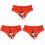 3 Pcs Christmas Theme Printed Breathable Women's Triangle Underpants 3