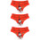 3 Pcs Christmas Theme Printed Breathable Women's Triangle Underpants 9