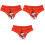 3 Pcs Christmas Theme Printed Breathable Women's Triangle Underpants 4