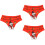 3 Pcs Christmas Theme Printed Breathable Women's Triangle Underpants 7