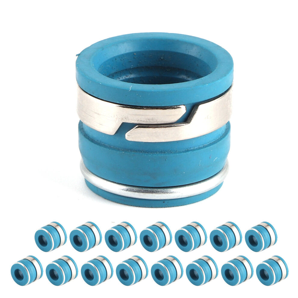 Durable 16Pcs 11/32In Valve Stem Oil Seals For Sbc V8 Fluororubber 7601359625093
