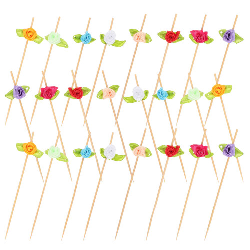 100 Unidades Cocktail Rosa De Para Aperitivos
