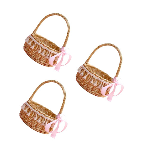 3Peças Macramê Cesta Armazenamento Pão 2