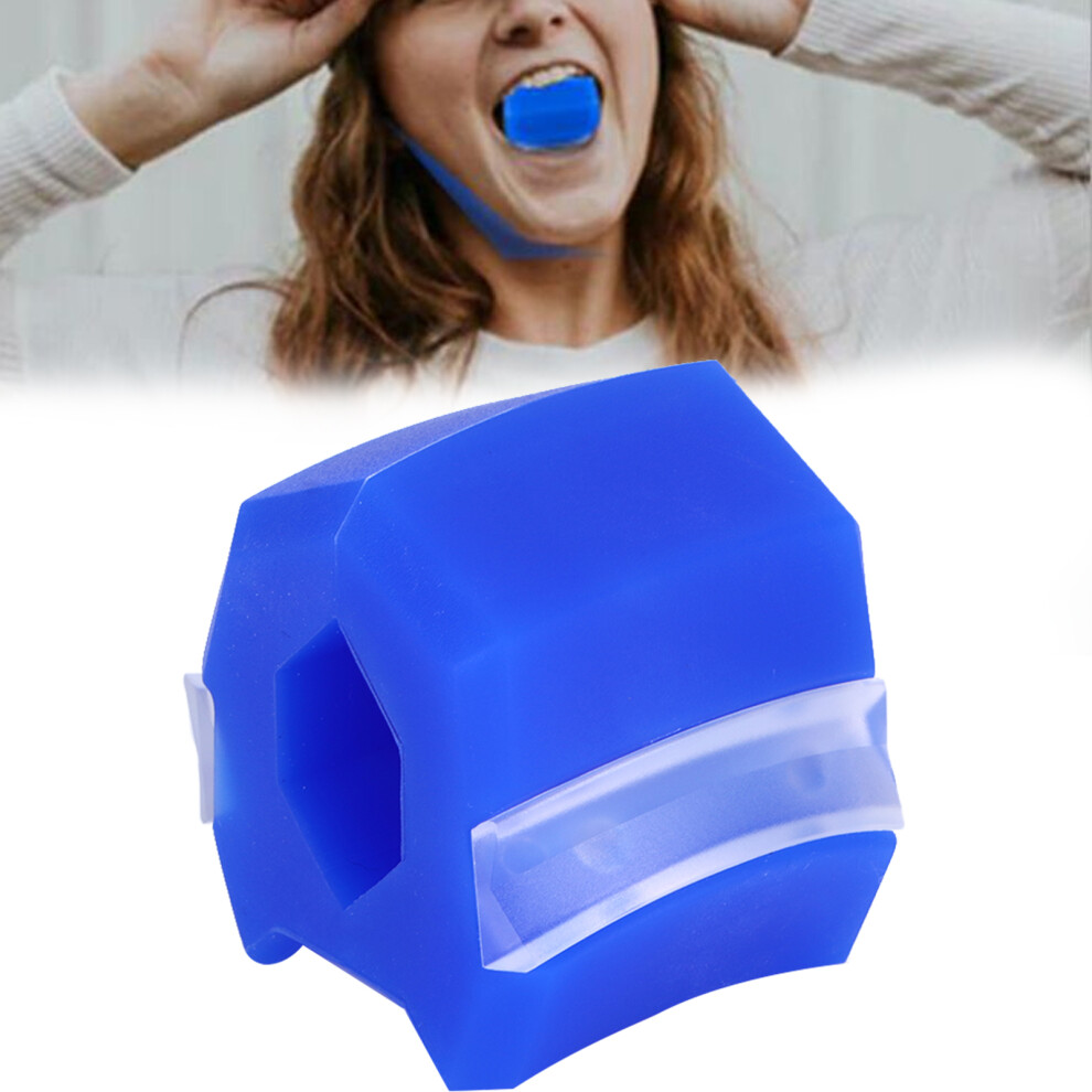 Professional Blue Silicone Jawline Exerciser for Face Slimming & Muscle Toning