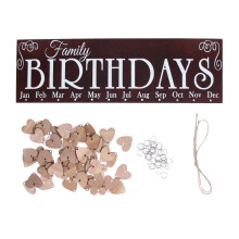 2 Pcs Calendário De DIY Pendurável Lembrete Aniversários