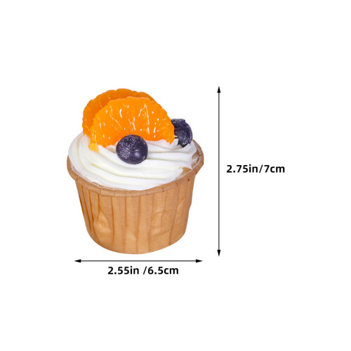 6 Unidades Cupcake Falso Alimento Artificial Exposição 2