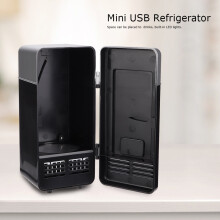 Tragbarer USB Mini-Kühlschrank mit LED: 8,5 C Kühlung in 5 Minuten Schwarz