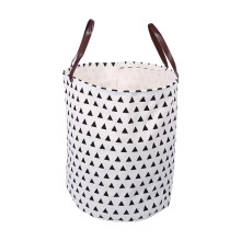 Cesto de roupa suja com design elegante, portátil e dobrável, em tecido, ideal para sala de estar e quarto infantil.