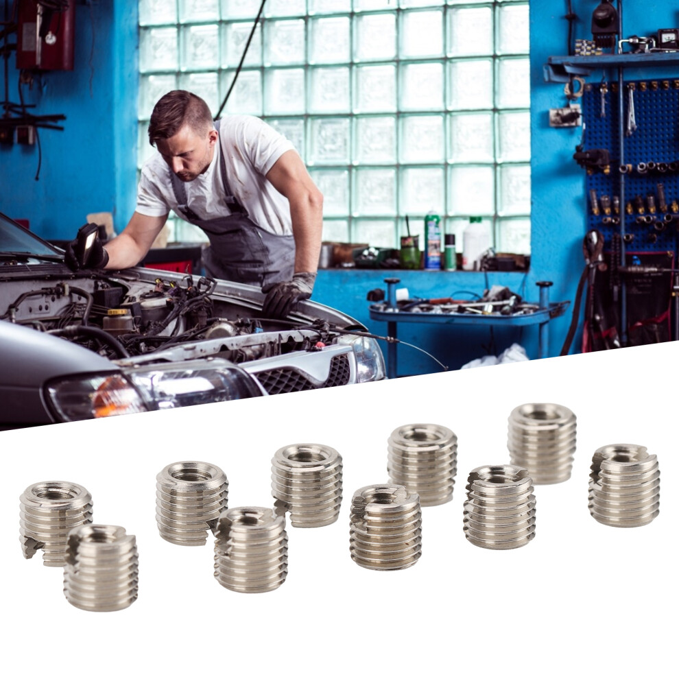 10Pcs Stainless Steel Thread Repair Inserts M4/M6.5 Male Female Nut Kit 5051359630221