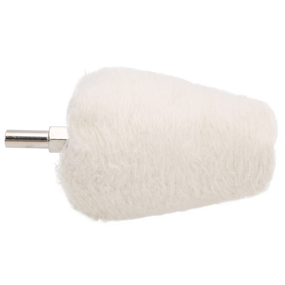 55Mm White Cloth Polishing Wheel Cone With Handle For Electric Drill Grinding 8721359630701