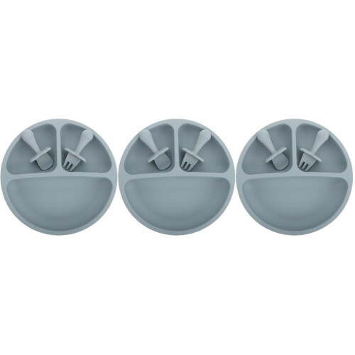3 Sets Besteck Mit Unterteiltem Teller Für Kleinkinder 2
