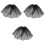 3 Stuks Bruidsdecor Bloemsluier Trouwjurk Haaraccessoire 7
