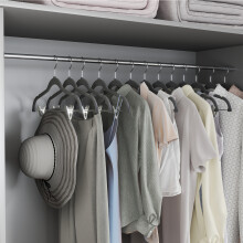 20-Pack Pants Hangers, Velvet Trousers Hangers with Adjustable Clips, Non-Slip, for Pants, Skirts, Coats, Dresses, Tank Tops, Grey