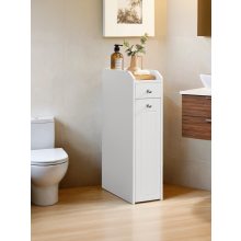 Small Bathroom Cabinet, Slim Bathroom Storage Unit, Bathroom Organiser, Freestanding Toilet Paper Storage Cabinet