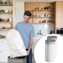Drawstring Bin Liners, 30L Bin Liners, Code 30A, Customized, 2 Rolls, 90 Pieces