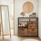 VASAGLE Industrial Shoe Cabinet with Ample Storage and Open Shelf 3