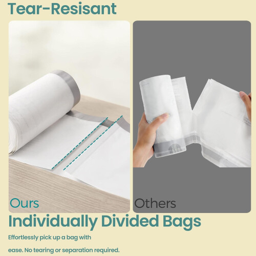 Songmics Drawstring Bin Liners, 30L Bin Liners, Code 30A, Customized, 2 Rolls, 90 Pieces 2