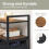 VASAGLE Dual Bag Laundry Sorter with Shelves - Easy Assembly 6
