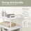 VASAGLE (73x33x92cm, White) Laundry Basket, Laundry Hamper, Laundry Sorter 5
