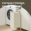 VASAGLE Compact 65L Laundry Basket with Slatted Shelf 6