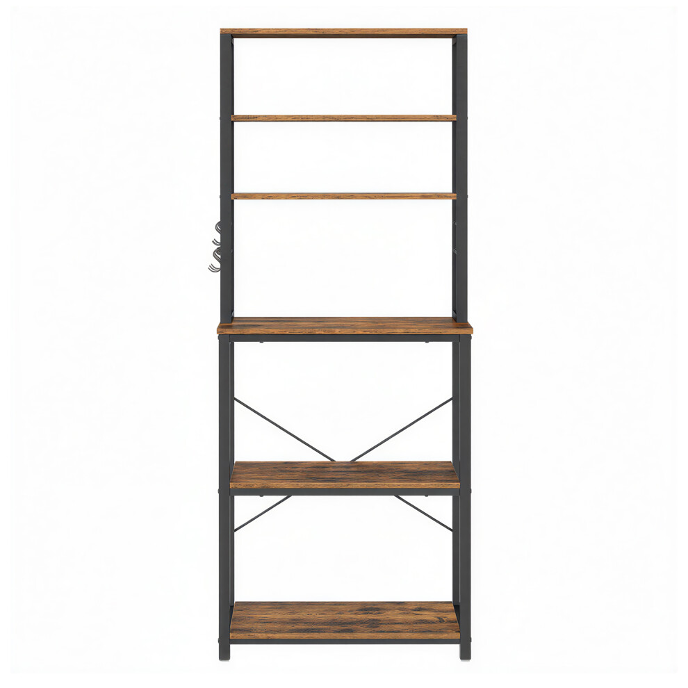 Vasagle 6-Tier Kitchen Rack With Adjustable Shelves & S-Hooks