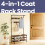 VASAGLE Industrial Pipe Coat & Shoe Rack with Bench and Hooks 4