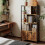 VASAGLE Rustic Brown Bookcase with Adjustable Shelves and Storage 1