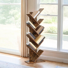 Tree-Shaped Bookshelf for Small Spaces, Easy Assembly