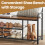 VASAGLE Rustic Industrial Coat Rack with Bench & Storage Hooks 6