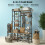 VASAGLE 4-in-1 Hall Tree with Bench, Hooks, Shoe Rack & Shelves 3