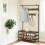VASAGLE Industrial Pipe Coat & Shoe Rack with Bench and Hooks 2