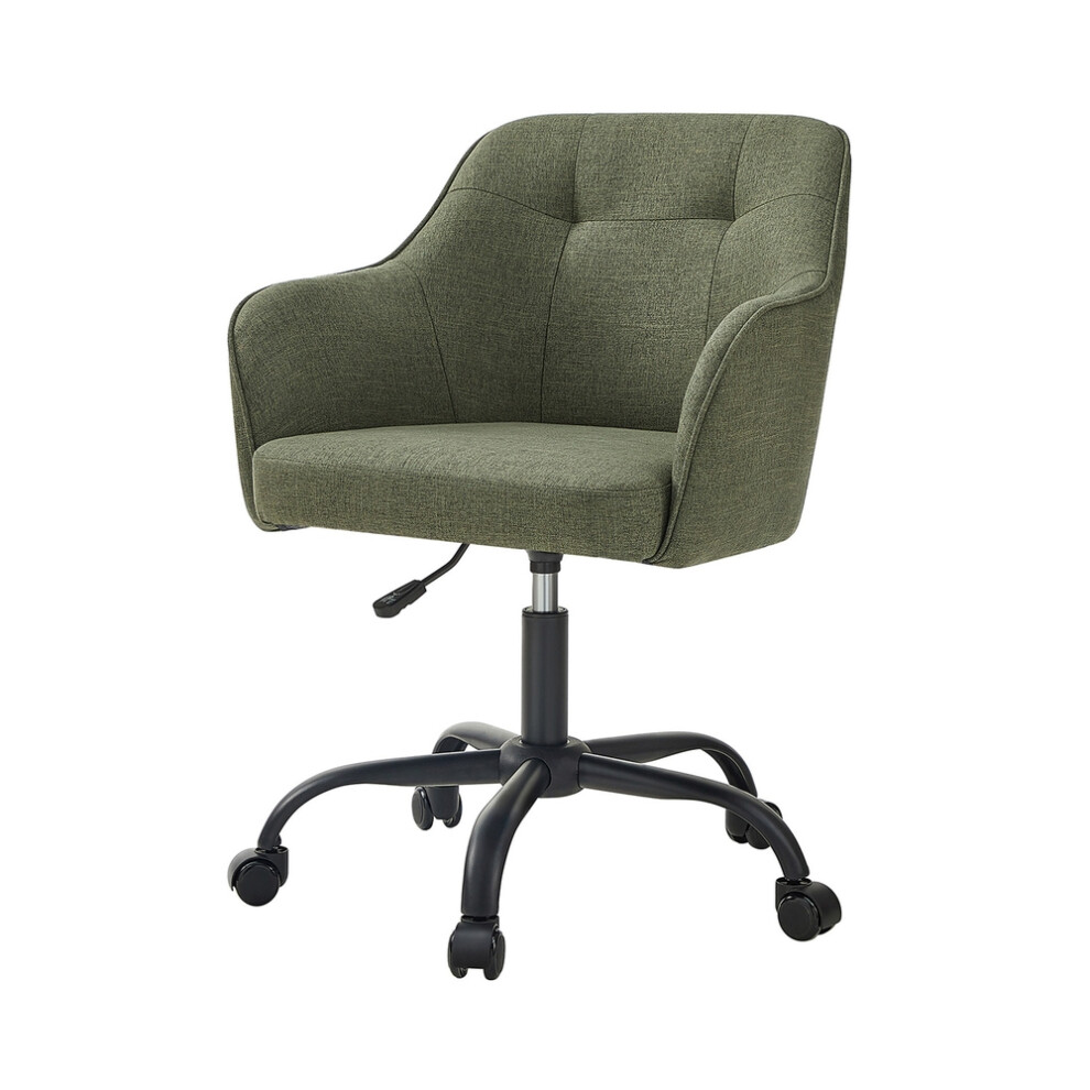 Songmics Office Chair, Swivel Chair, Desk Chair, Makeup Vanity Chair, Adjustable Height, Armrests, 110 Kg Load